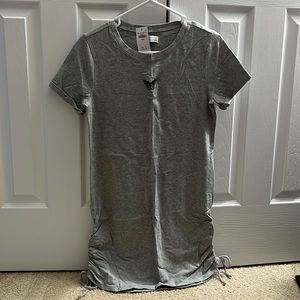 Hollister grey butterfly embroidered dress small nwt